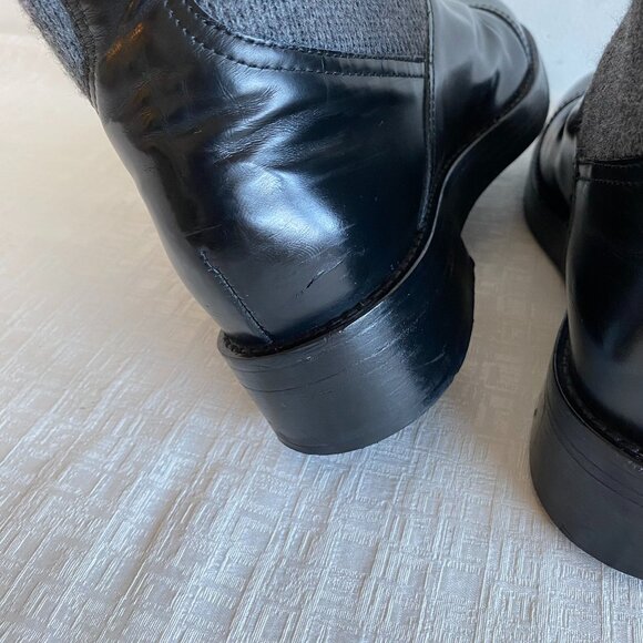 J. Crew Italian Leather Rib Cuff Chelsea Boots Sz 9 - Picture 12 of 16